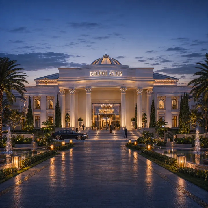 Bridge Epsilon 47,000 sq.ft Delphi Club clubhouse exterior